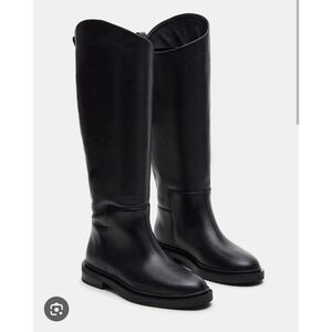 Steve Madden Women's Leather Gaige Riding Boots Black Size 9